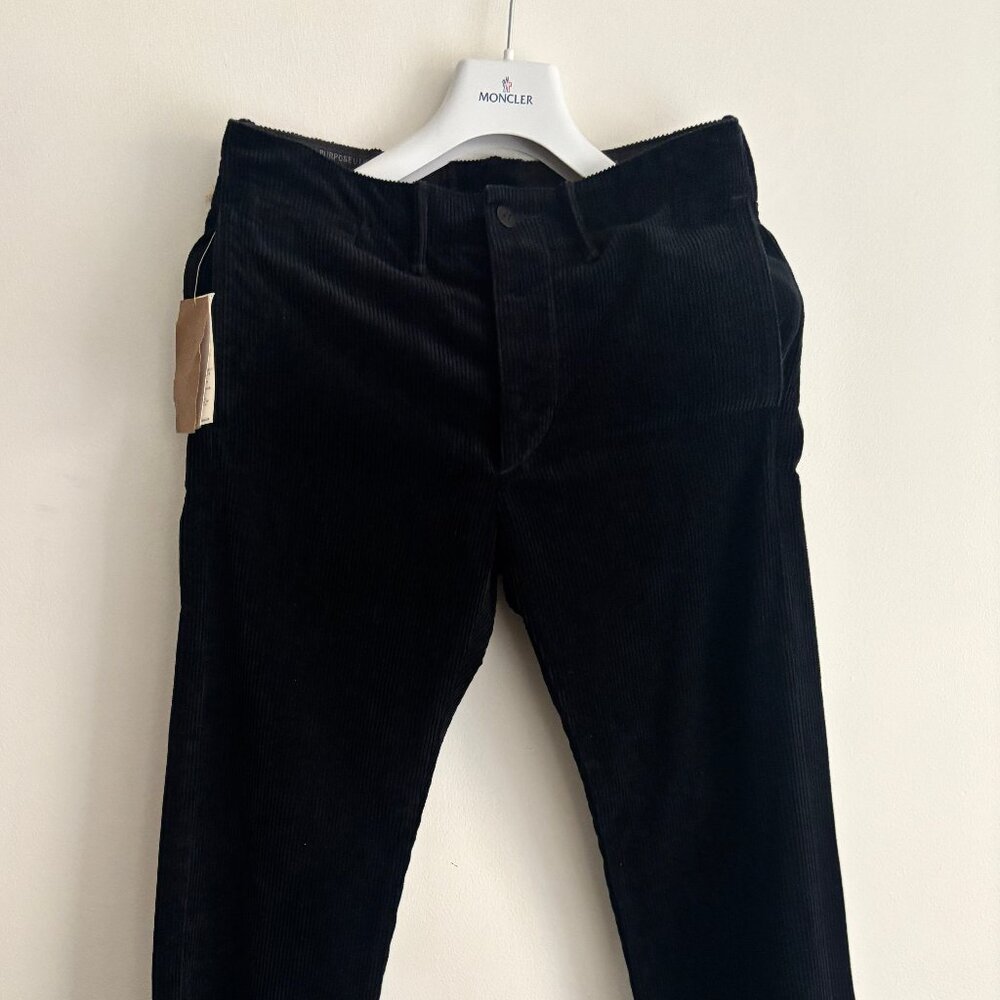 $540 BNWT RRL Double RL Officer's Black Corduroy Straight Fit Chino Pant 29 x 32